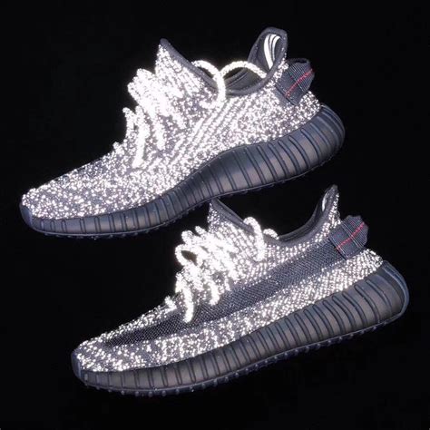 black reflective yeezy